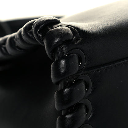 Fendi Nappa Lace Up Mini Peekaboo Iconic Satchel Black 10 of 13