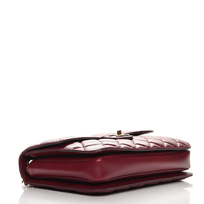 Chanel Calfskin Quilted Large Perfect Edge Flap Burgundy 5 of 9