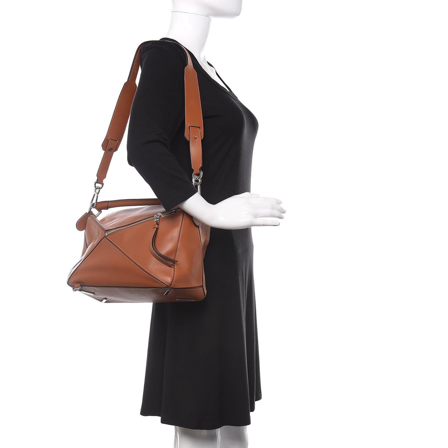 Loewe Calfskin Medium Puzzle Bag Tan 2 of 11