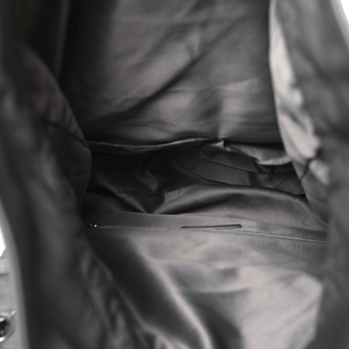 Lambskin Quilted Jumbo Grocery By Chanel Drawstring Shopping Bag Grey