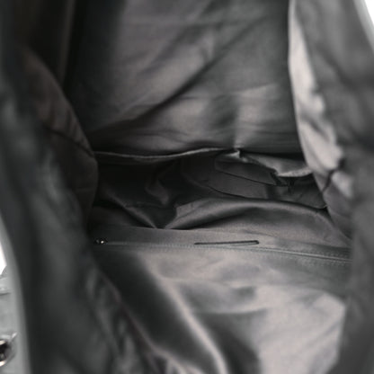 Chanel Lambskin Quilted Jumbo Grocery By Chanel Drawstring Shopping Bag Grey 6 of 10