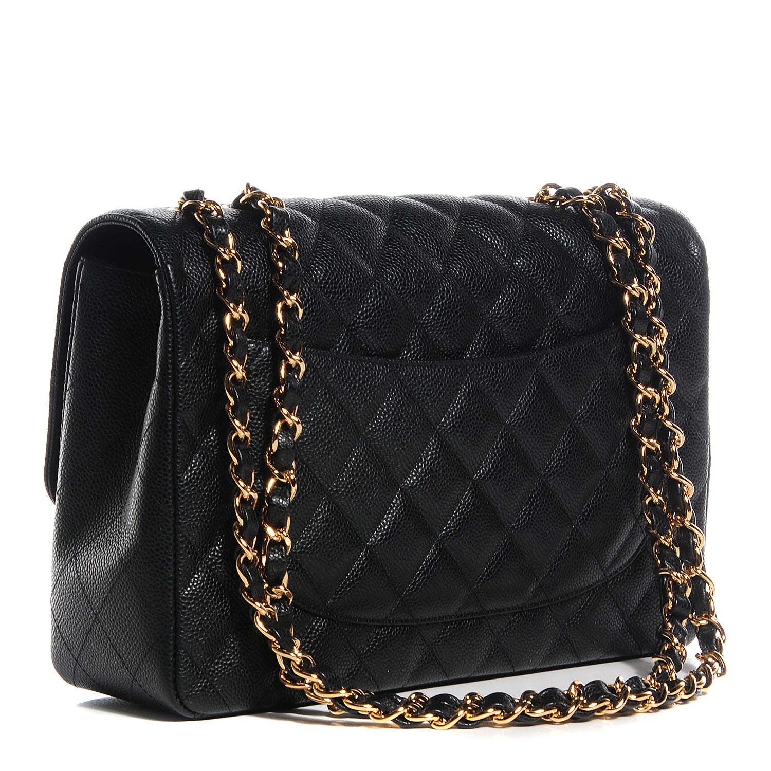 Chanel Caviar Quilted Jumbo Single Flap Black 3 of 9