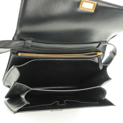 Celine Box Calfskin Medium Classic Box Flap Bag Black 5 of 7