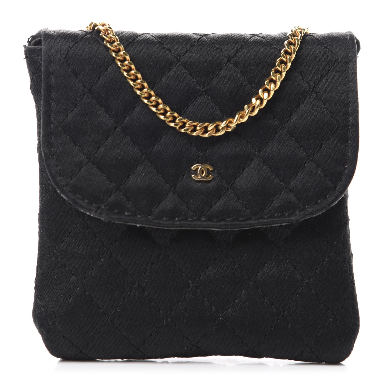 Chanel Grosgrain Quilted Micro Flap Bag Black 1 of 10