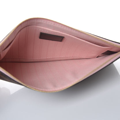 Louis Vuitton Damier Ebene Neverfull MM GM Pochette Rose Ballerine 5 of 8