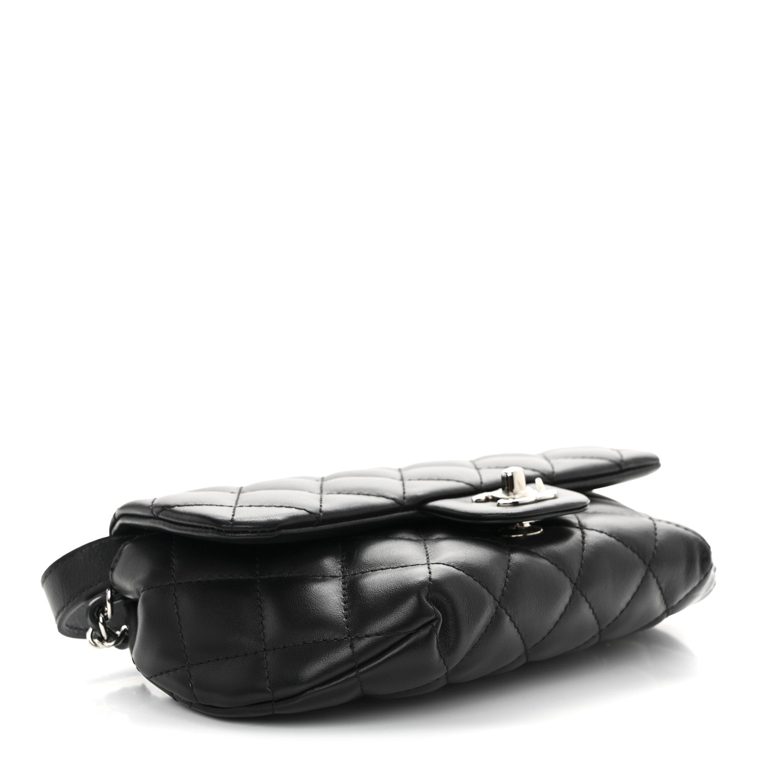 Chanel Calfskin Quilted CC Uniform Flap Belt Bag Black 4 of 10