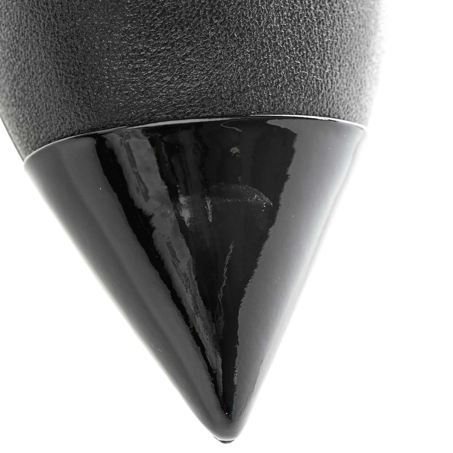 Goatskin Patent Calfskin Cap Toe CC Pearl Pumps 36.5 Black