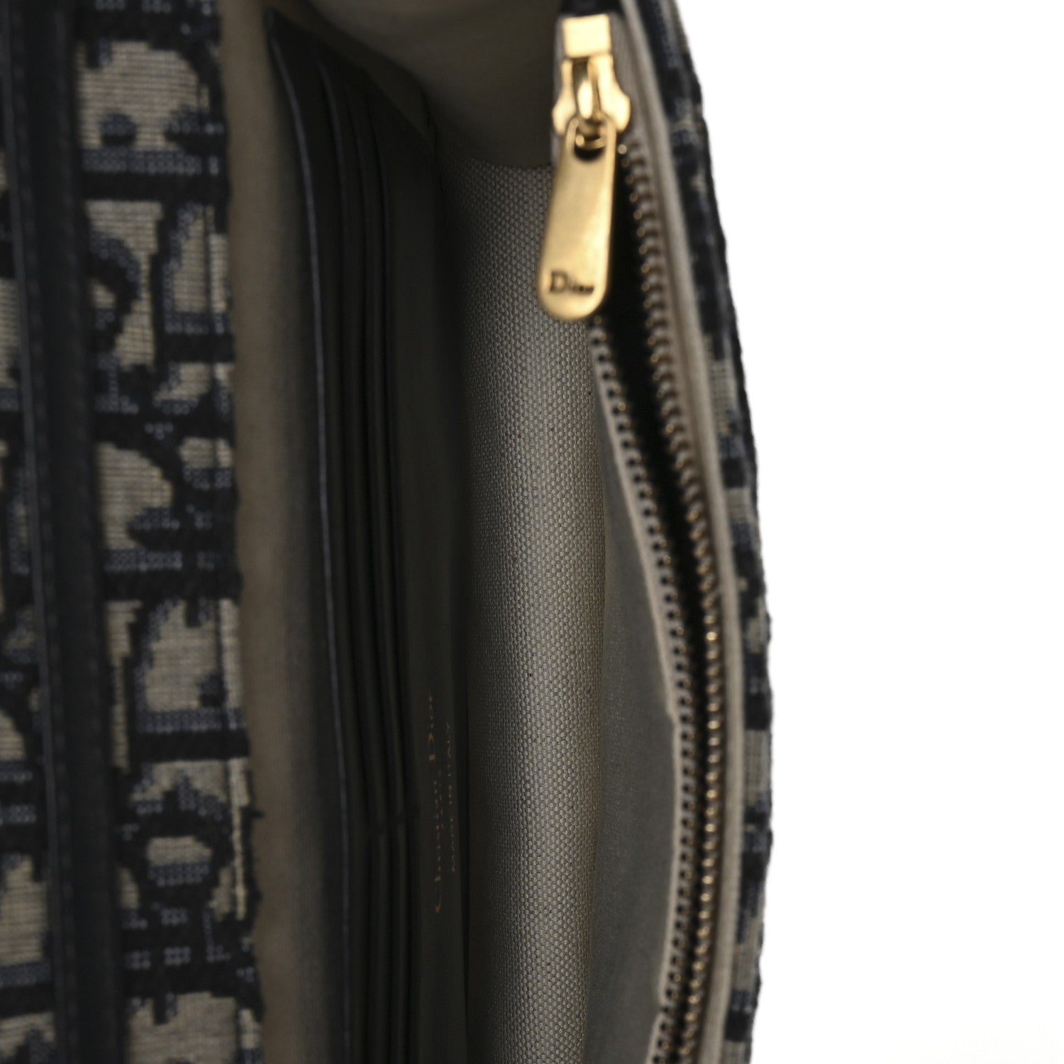 Christian Dior Oblique Saddle Chain Pouch Blue 5 of 10