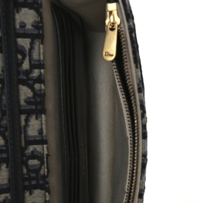 Christian Dior Oblique Saddle Chain Pouch Blue 5 of 10