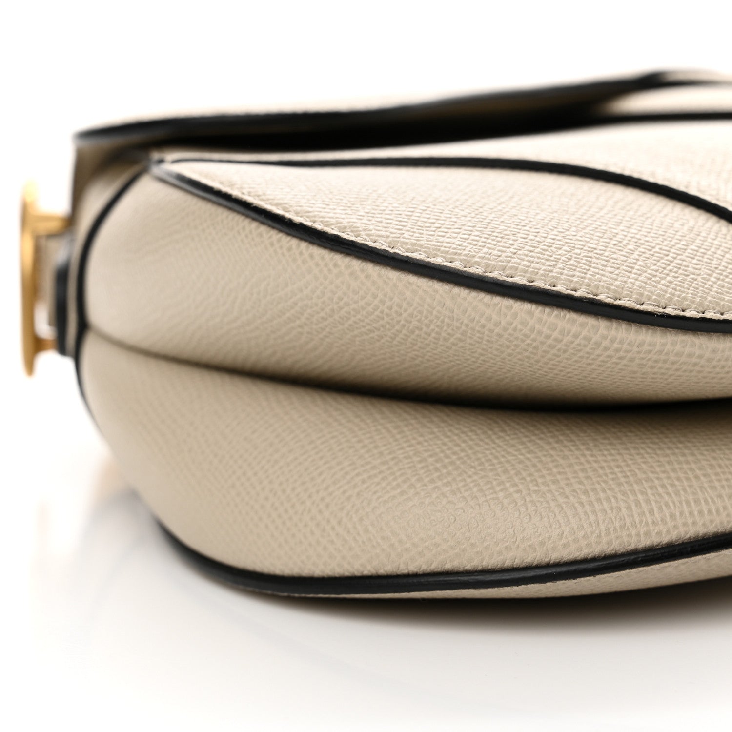 Christian Dior Grained Calfskin Saddle Bag Sable 9 of 11