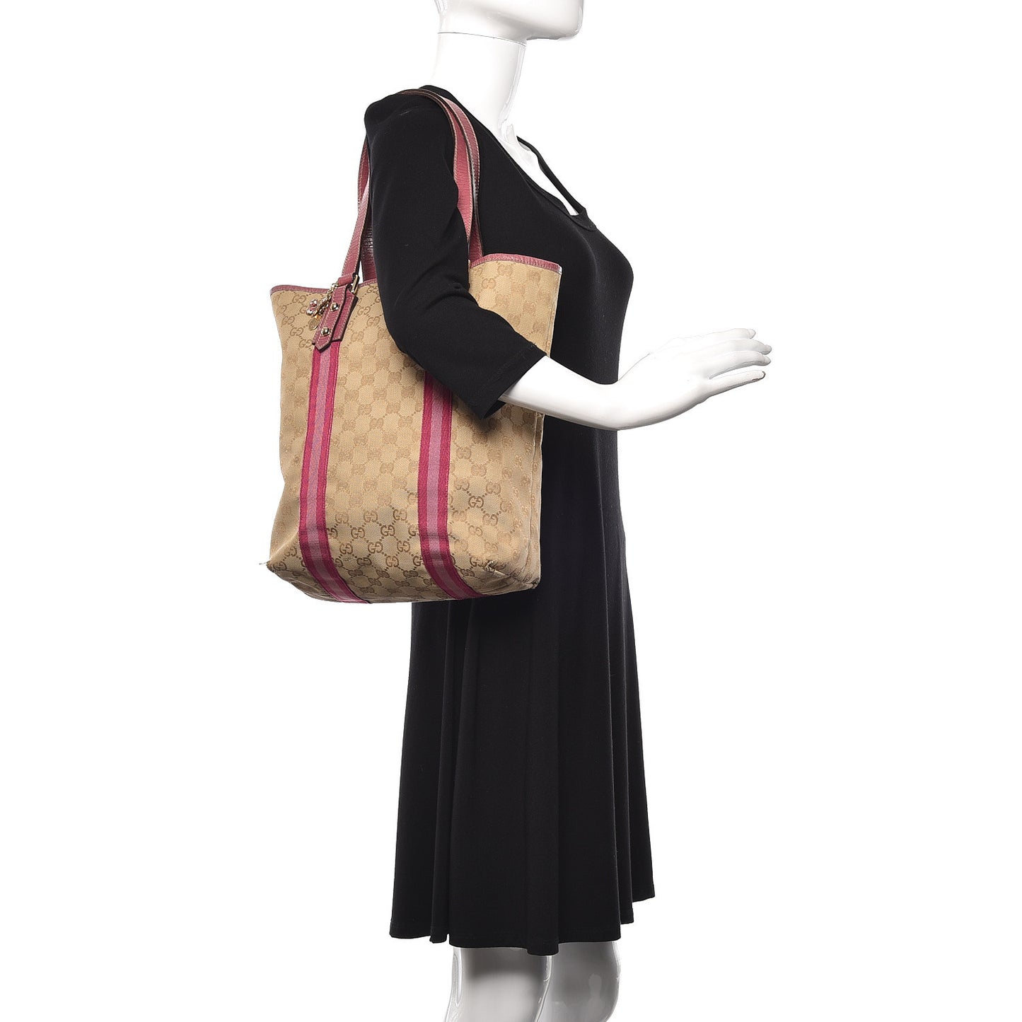 GG Monogram Jolicoeur Vertical Shopping Tote Pink
