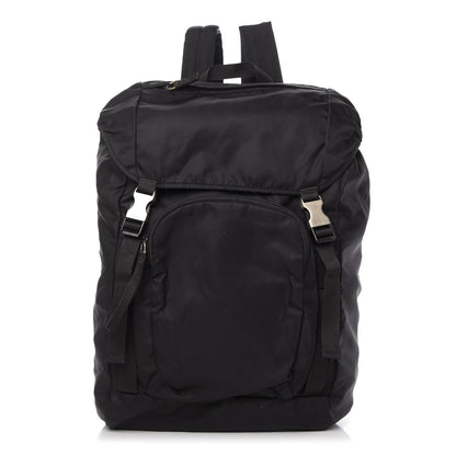 Prada Tessuto Nylon Montagna Double Buckle Backpack Black 1 of 10
