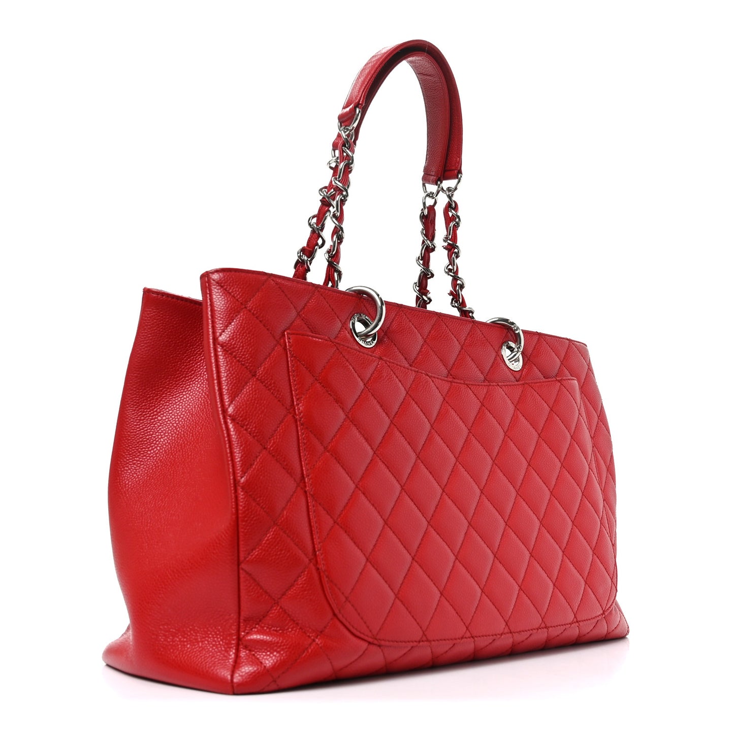 Caviar Quilted XL Grand Shopping Tote GST Red