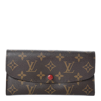 Louis Vuitton Monogram Emilie Wallet Red 1 of 14