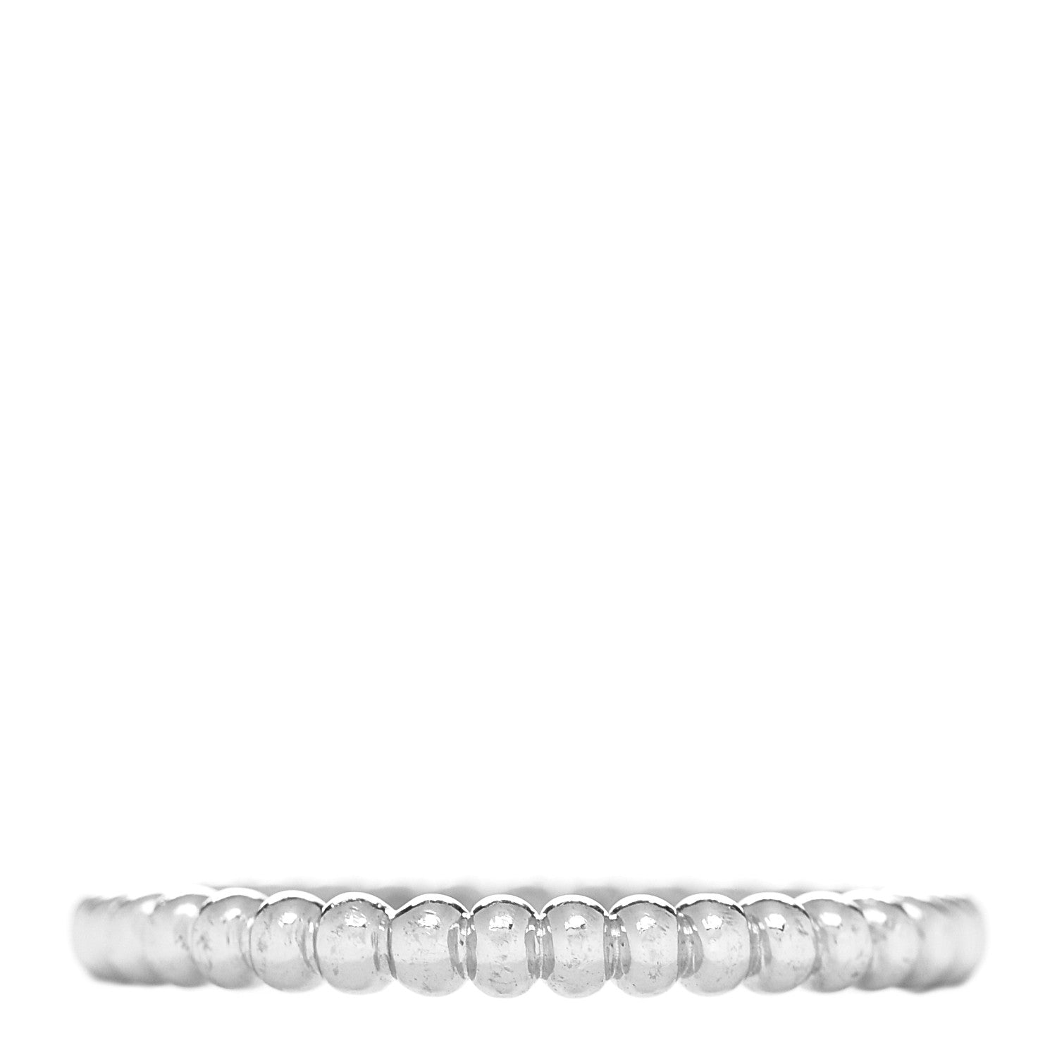 Van Cleef & Arpels 18K White Gold Small Perlee Ring 52 6 1 of 4