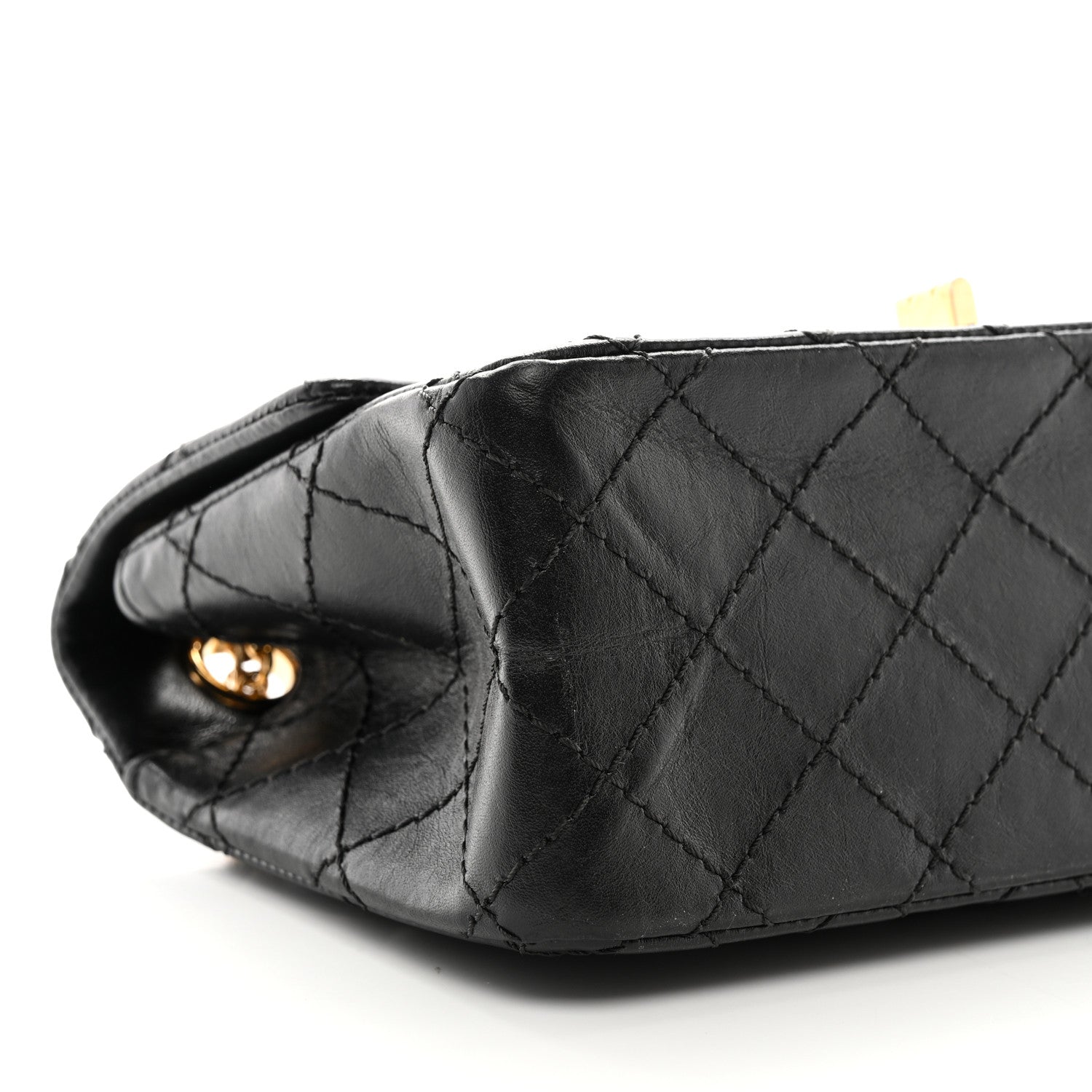 Chanel Aged Calfskin Quilted 2.55 Reissue Mini Flap Black 9 of 10