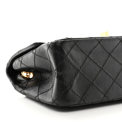 Chanel Aged Calfskin Quilted 2.55 Reissue Mini Flap Black 9 of 10