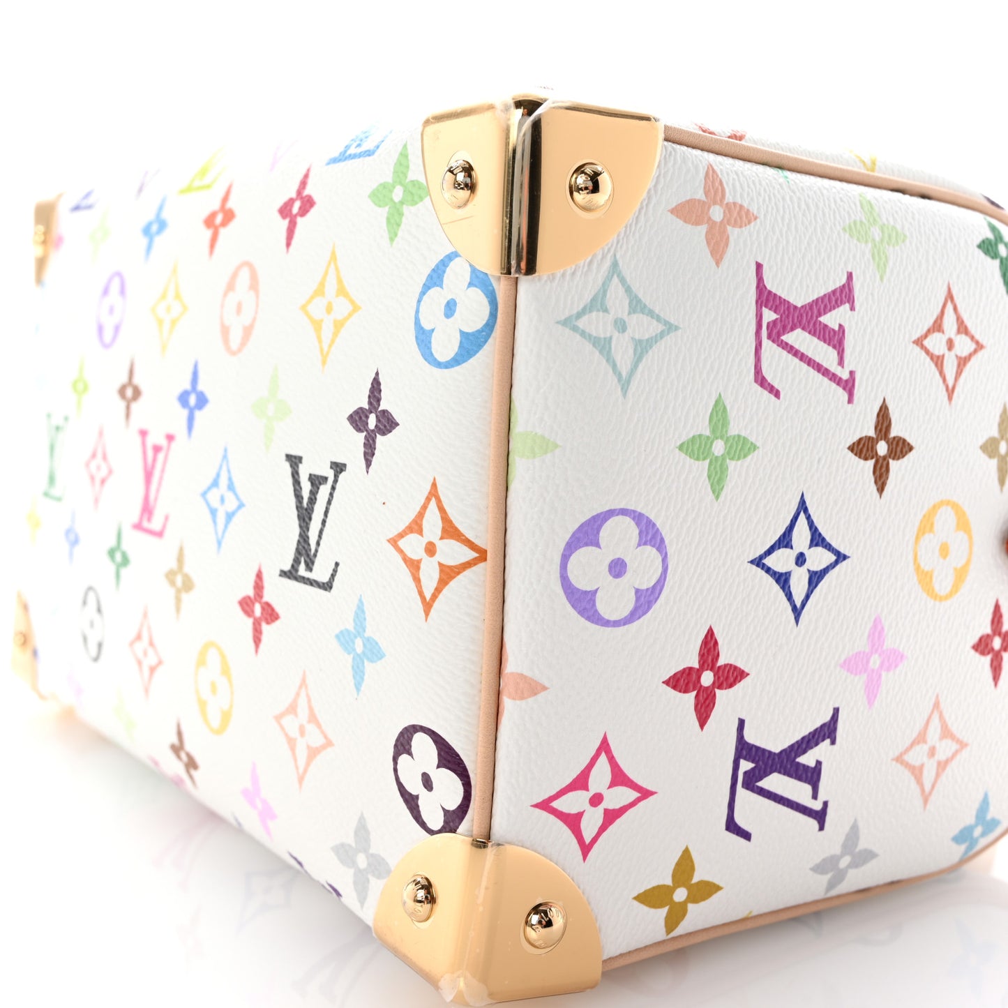 LV X TM Monogram Multicolor Speedy Bandouliere 25 White