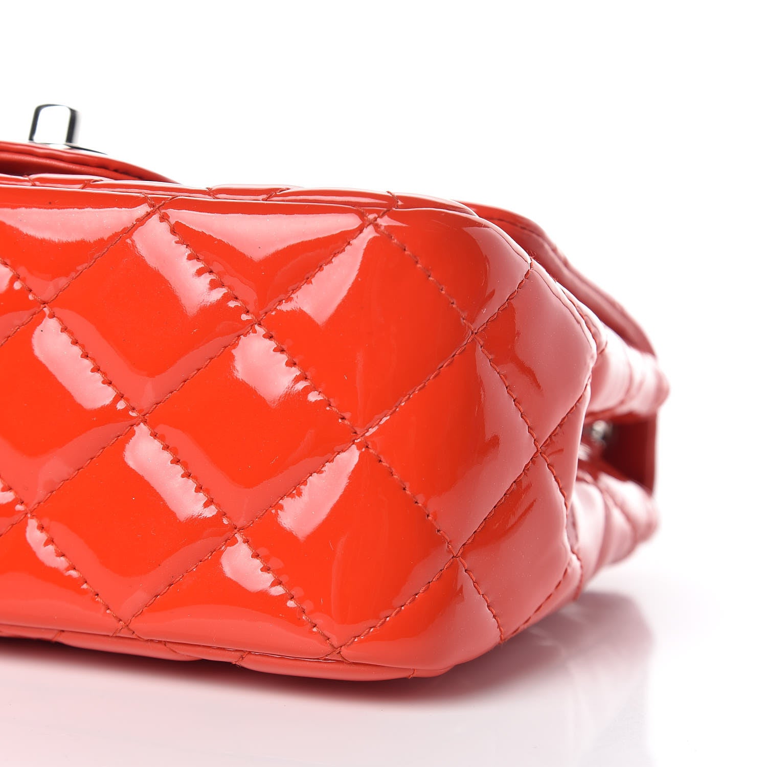 Chanel Patent Quilted Mini Square Flap Red 6 of 10
