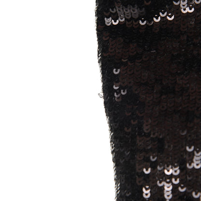 Miu Miu Paillettes Sequin Chain Shopping Bag Black 11 of 11