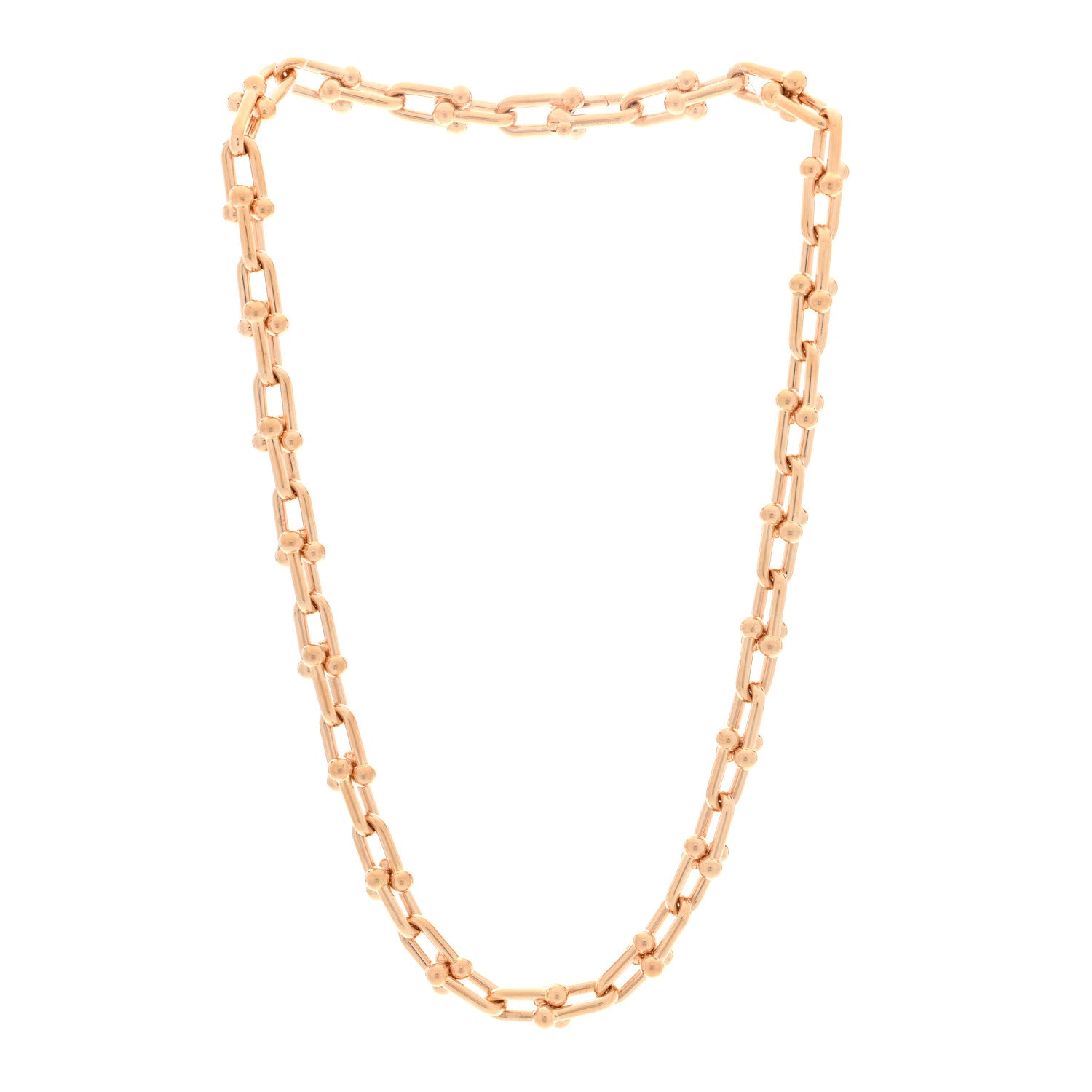 Tiffany 18K Rose Gold Medium HardWear Link Necklace 3 of 5