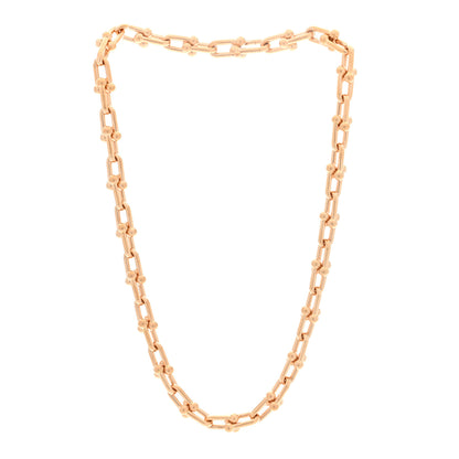 Tiffany 18K Rose Gold Medium HardWear Link Necklace 3 of 5