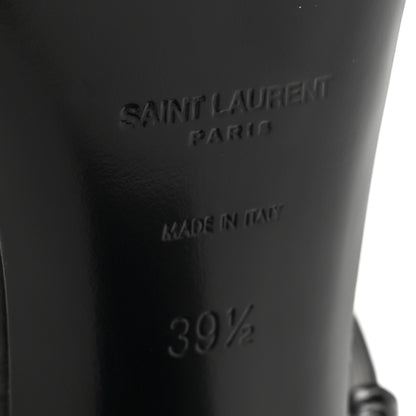 Saint Laurent Calfskin Cassandra 75 Sandals 39.5 Black 7 of 10
