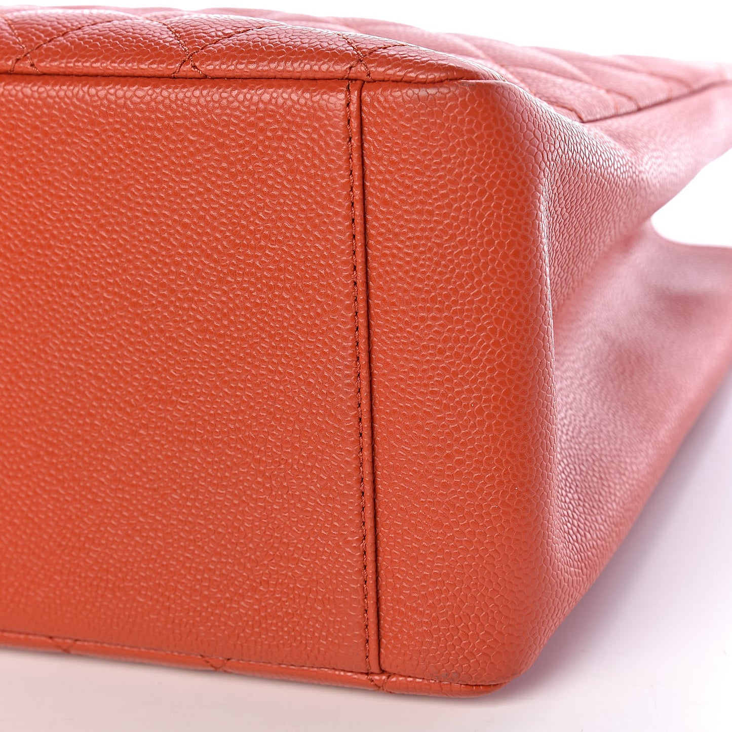 Caviar Quilted Grand Shopping Tote GST Orange