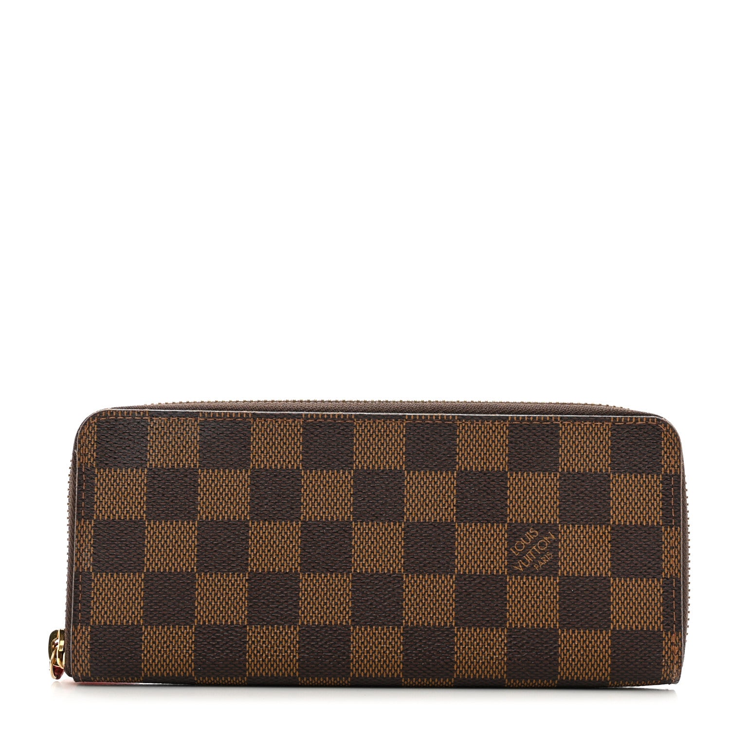 Louis Vuitton Damier Ebene Clemence Wallet Cherry 1 of 9