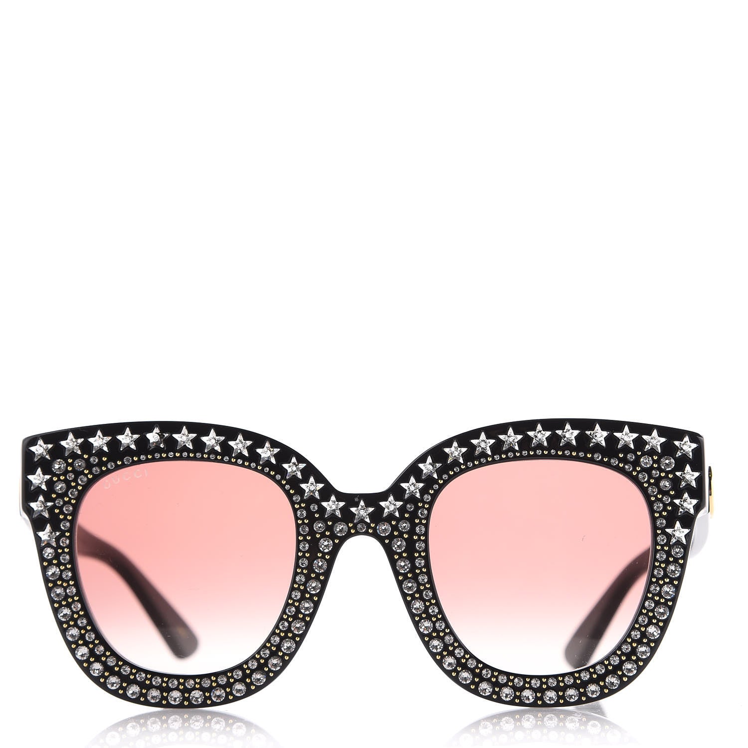 Gucci Acetate Stars Cat Eye Sunglasses GG0116S Black 3 of 6