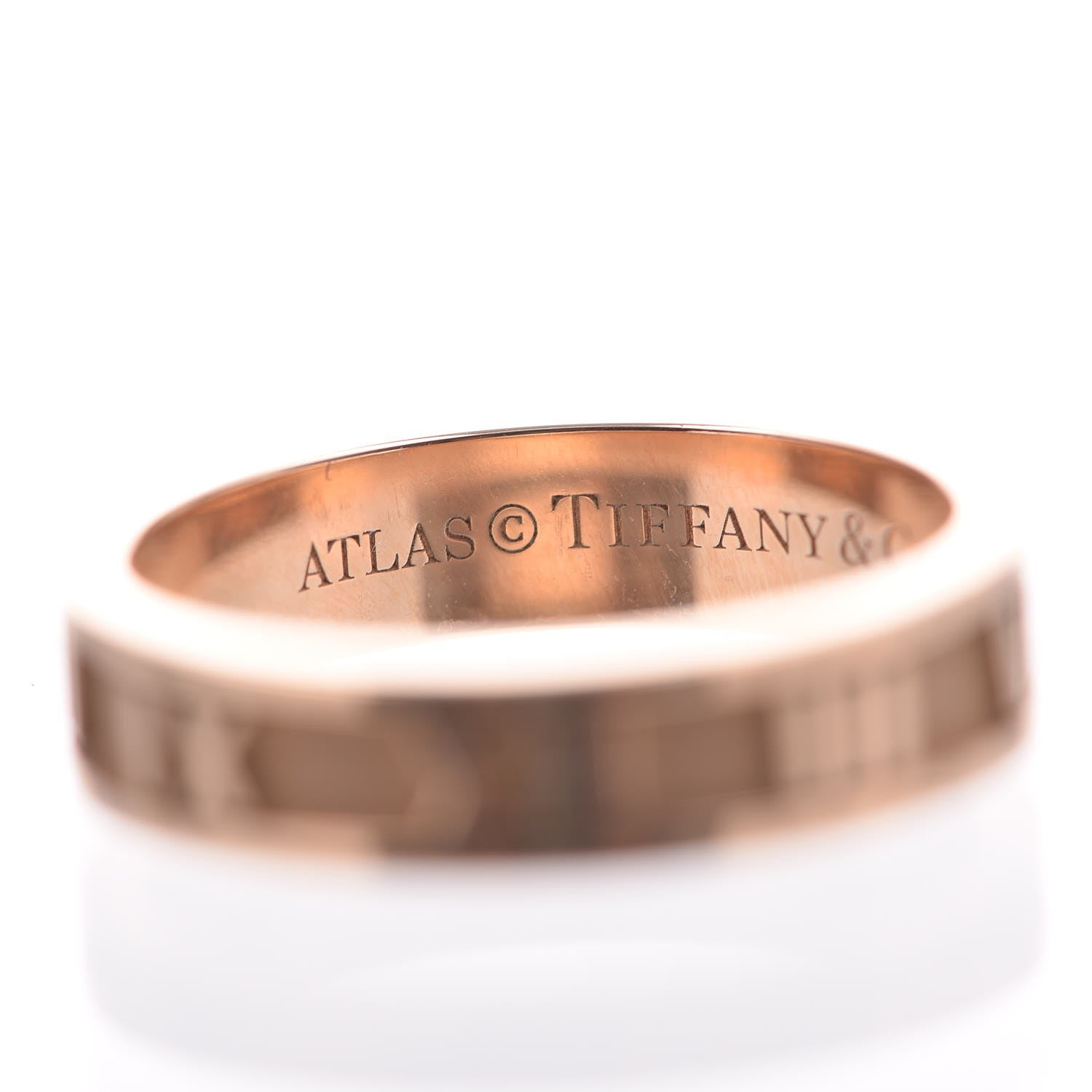 Tiffany 18K Rose Gold Atlas Ring 50 5.5 4 of 5