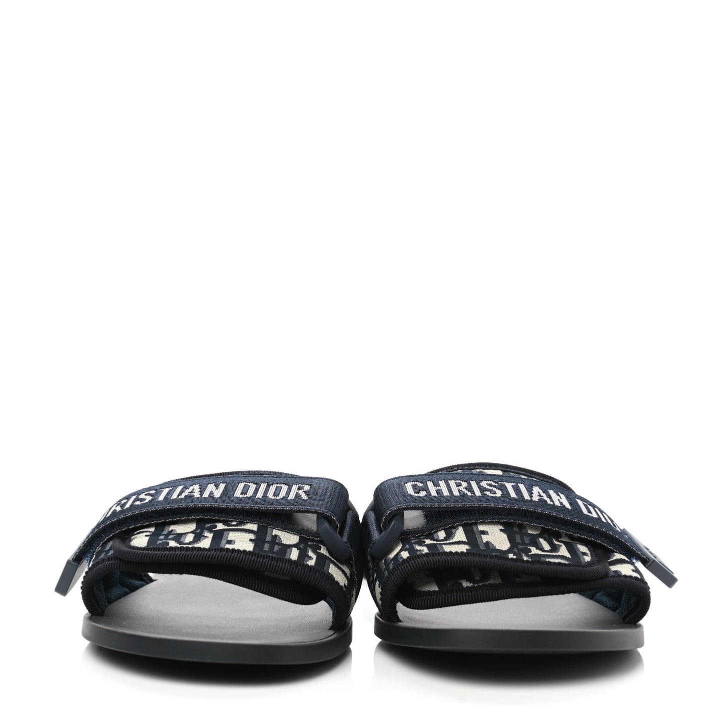 Nylon Oblique Dio(r)evolution Slide Sandals 40 Deep Blue