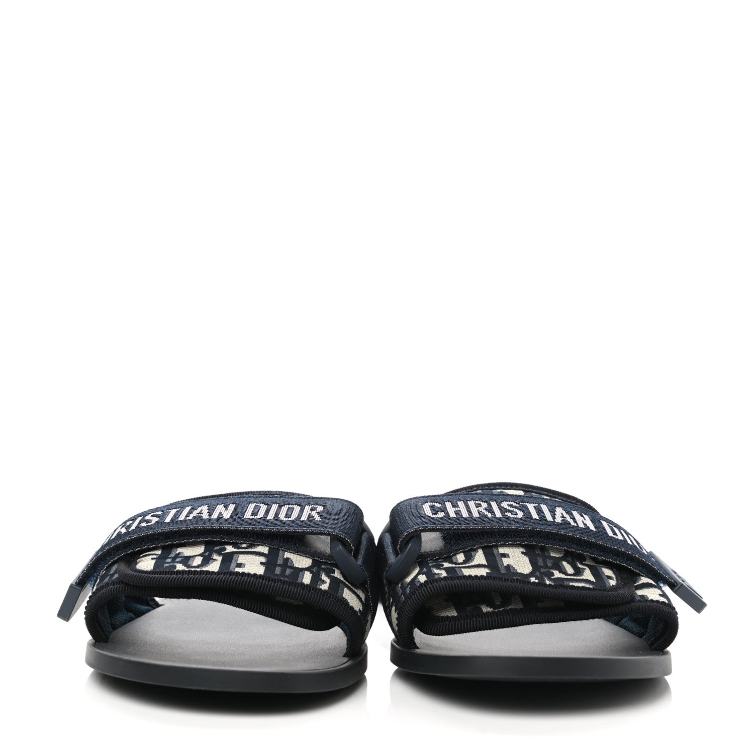 Christian Dior Nylon Oblique Dio(r)evolution Slide Sandals 40 Deep Blue 2 of 10