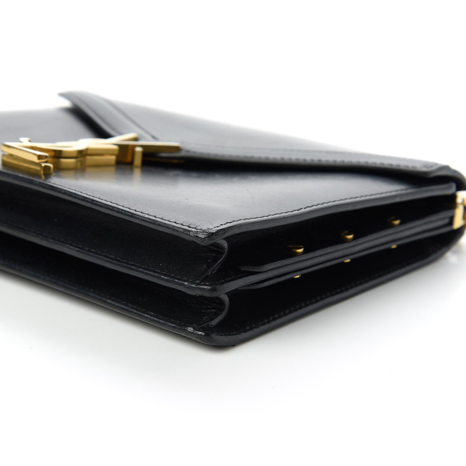 Saint Laurent Smooth Calfskin Monogram Cassandra Clasp Bag Black 7 of 10
