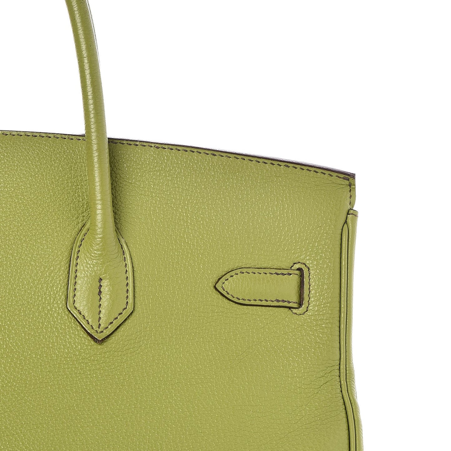 Taurillon Clemence Birkin 35 Vert Anis