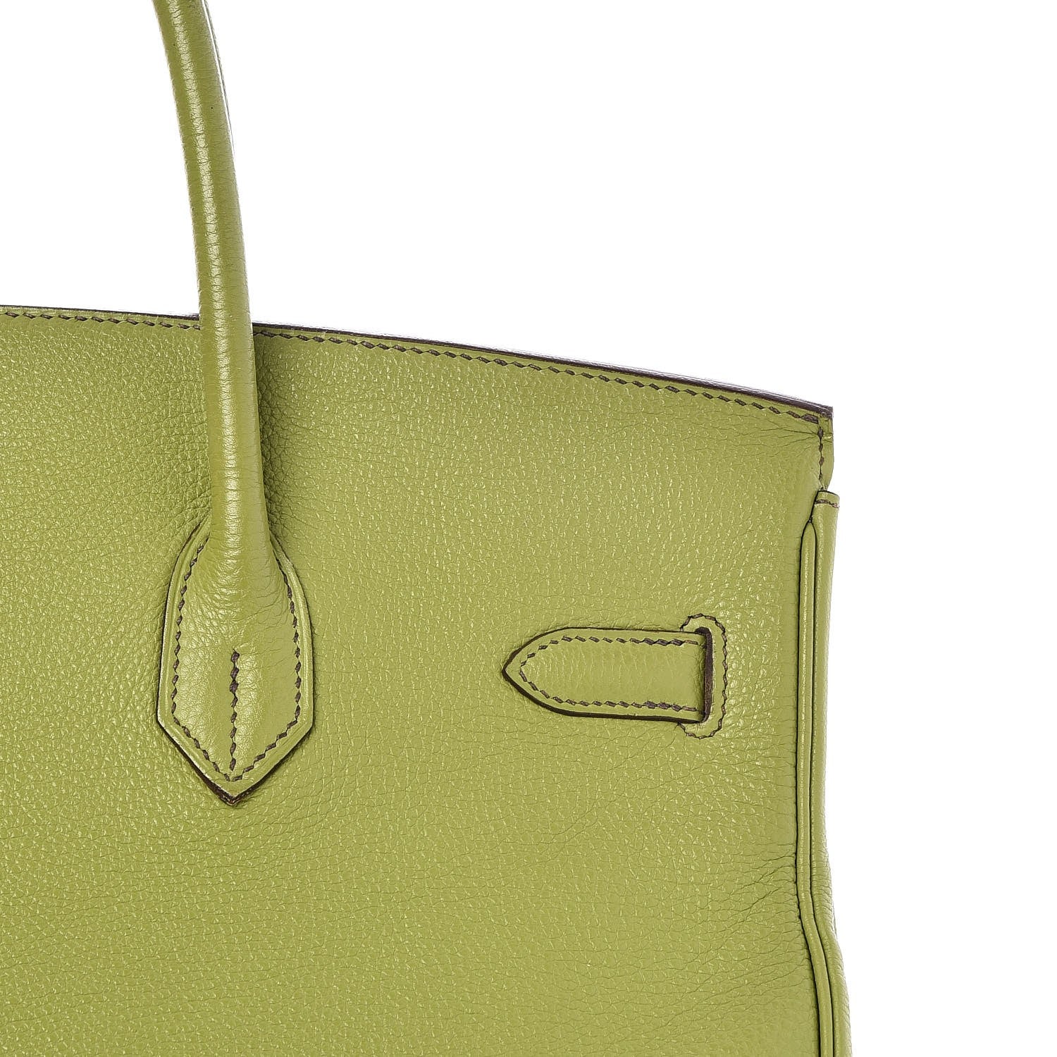 Hermes Taurillon Clemence Birkin 35 Vert Anis 31 of 41