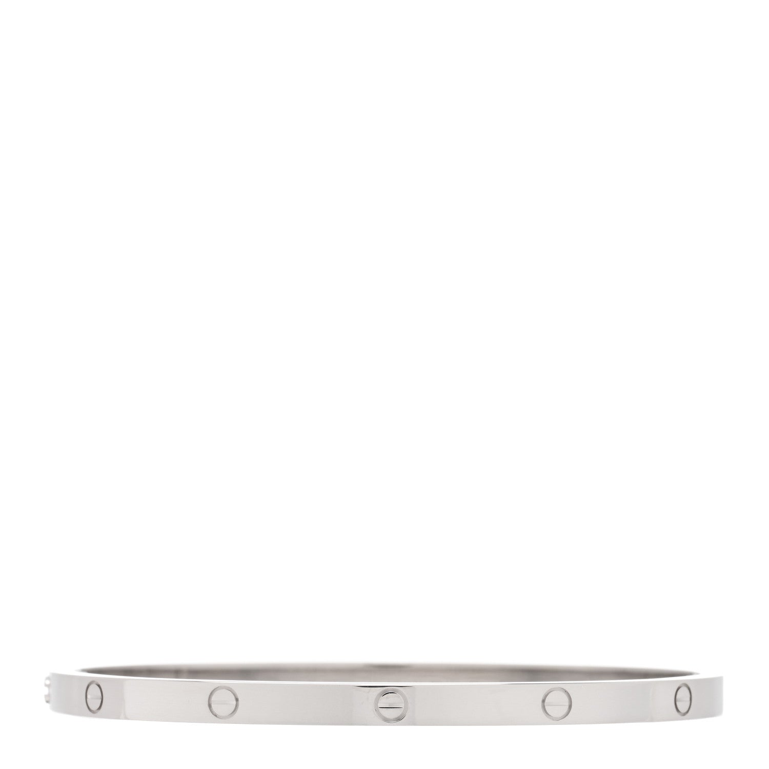 Cartier 18K White Gold Small LOVE Bracelet 17 2 of 5