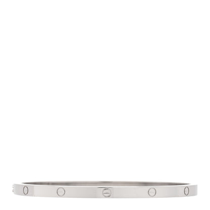 Cartier 18K White Gold Small LOVE Bracelet 17 2 of 5
