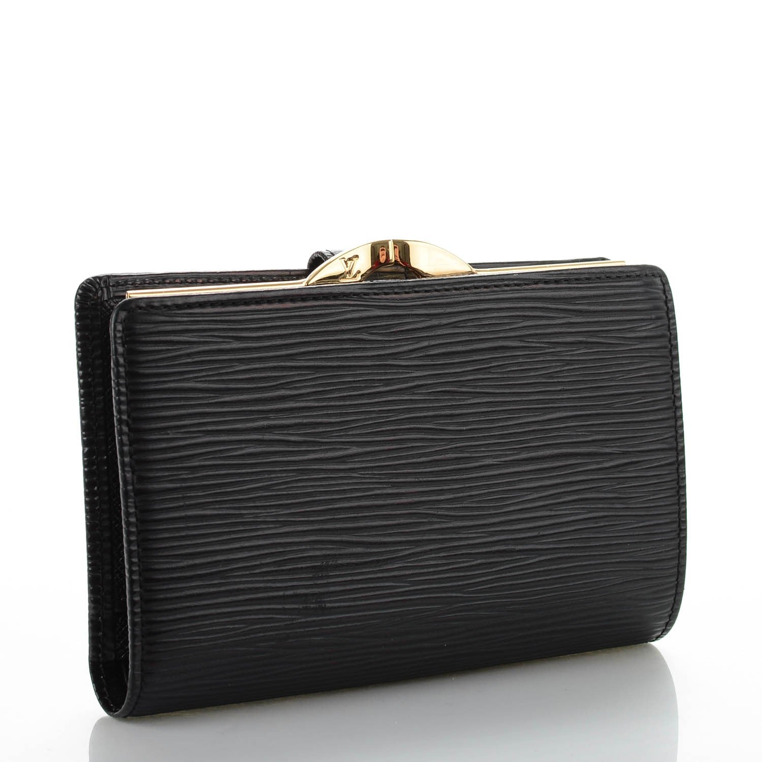 Louis Vuitton Epi French Purse Wallet Black 3 of 7