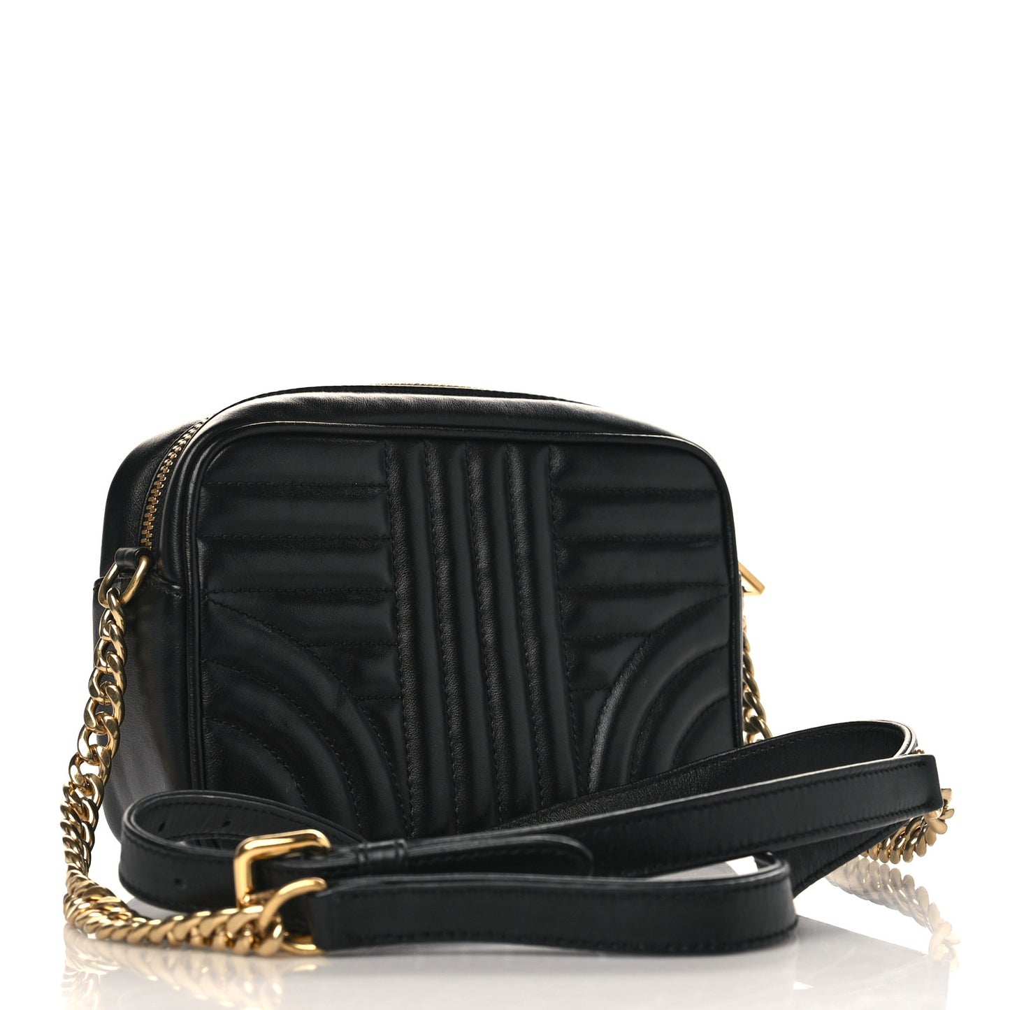 Soft Calfskin Diagramme Camera Bag Black