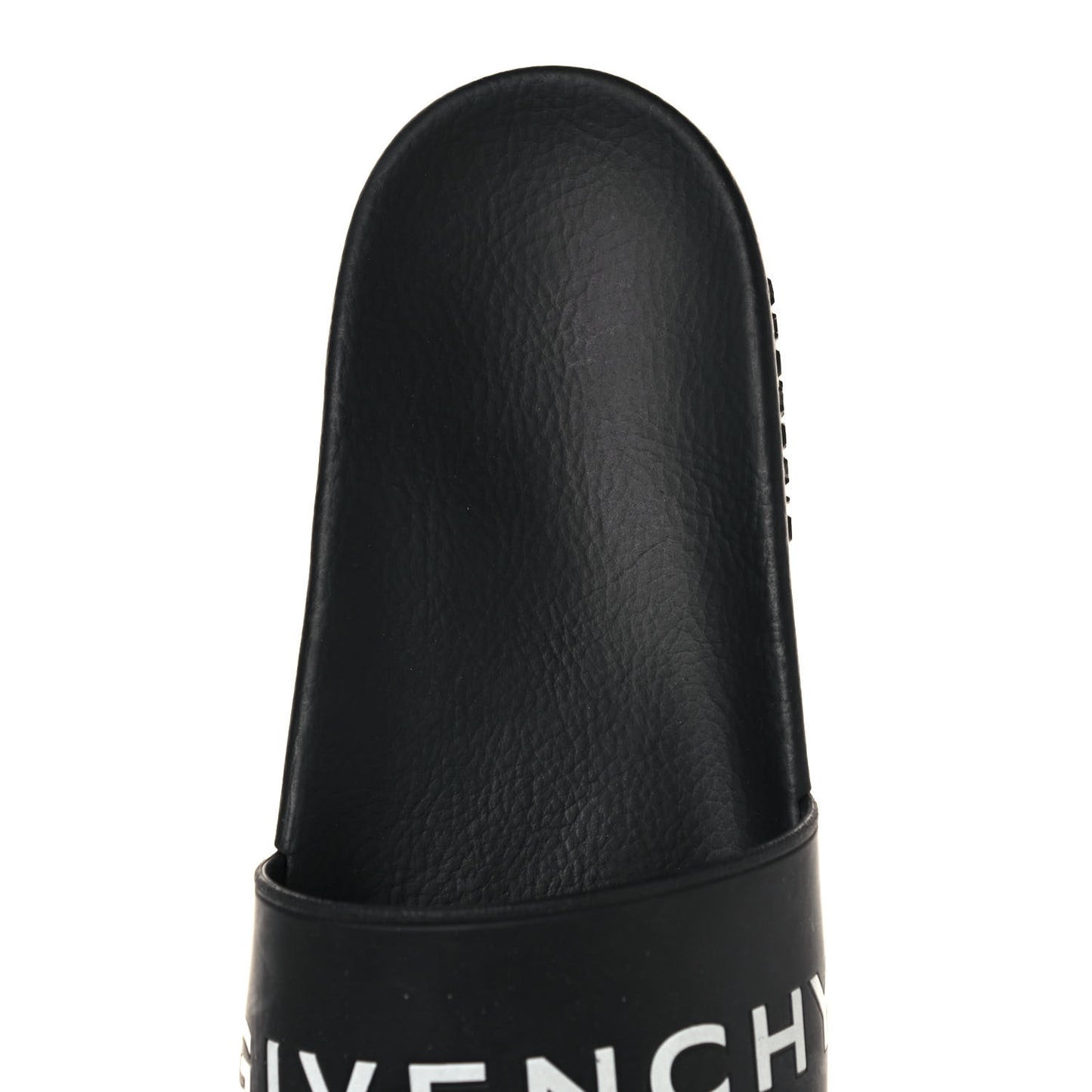 Rubber Logo Mens Pool Slide Sandals 44 Black