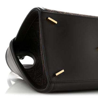 Salvatore Ferragamo Jacquard Calfskin Monogram Medium Hug Bag  Espresso 9 of 12