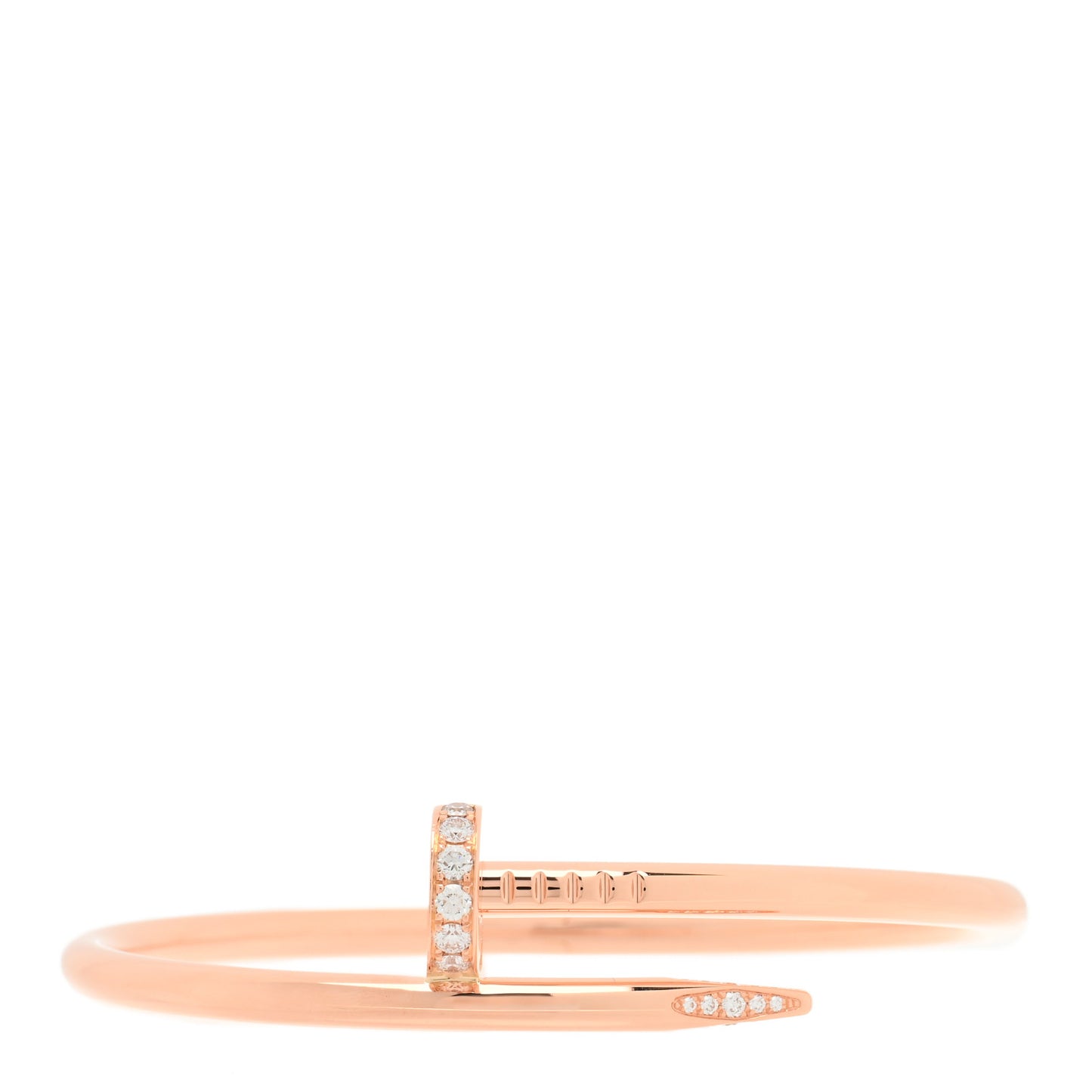 18K Pink Gold Diamond Juste Un Clou Bracelet 16
