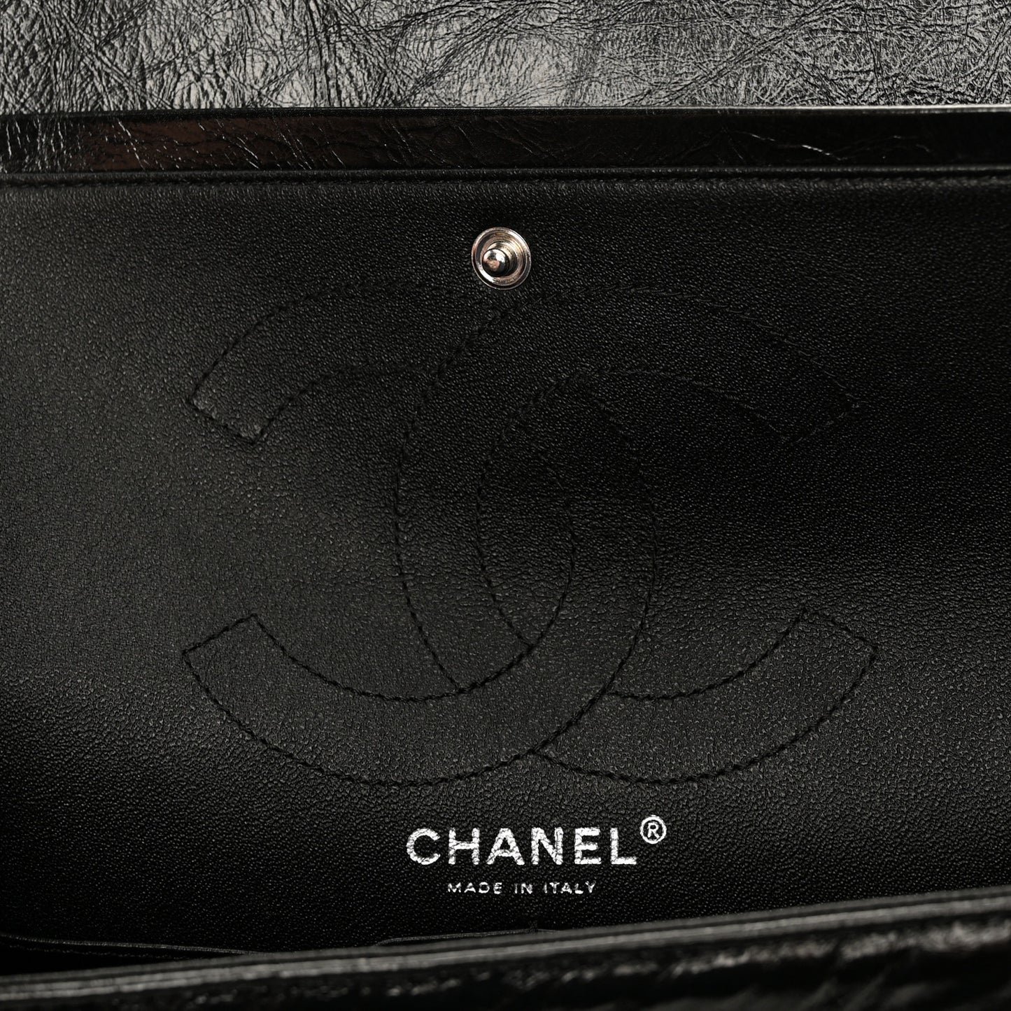 Glazed Calfskin Quilted 2.55 Reissue 226 Flap So Black