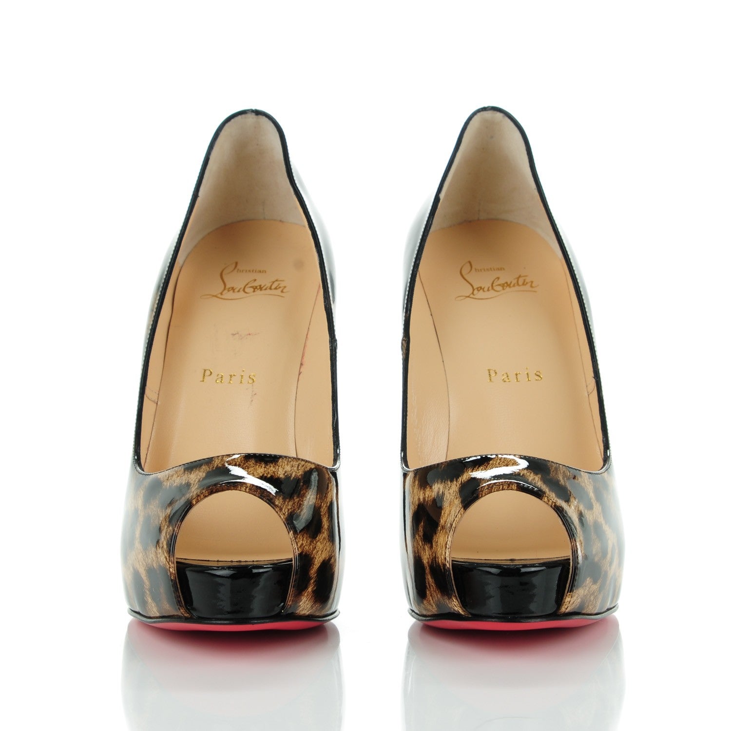 Christian Louboutin Patent Degrade Leopard Very Conic 120 Pumps 37.5 Black 2 of 8