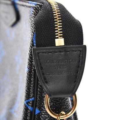 Louis Vuitton Colored Monogram Mini Pochette Accessories Blue Black 5 of 6