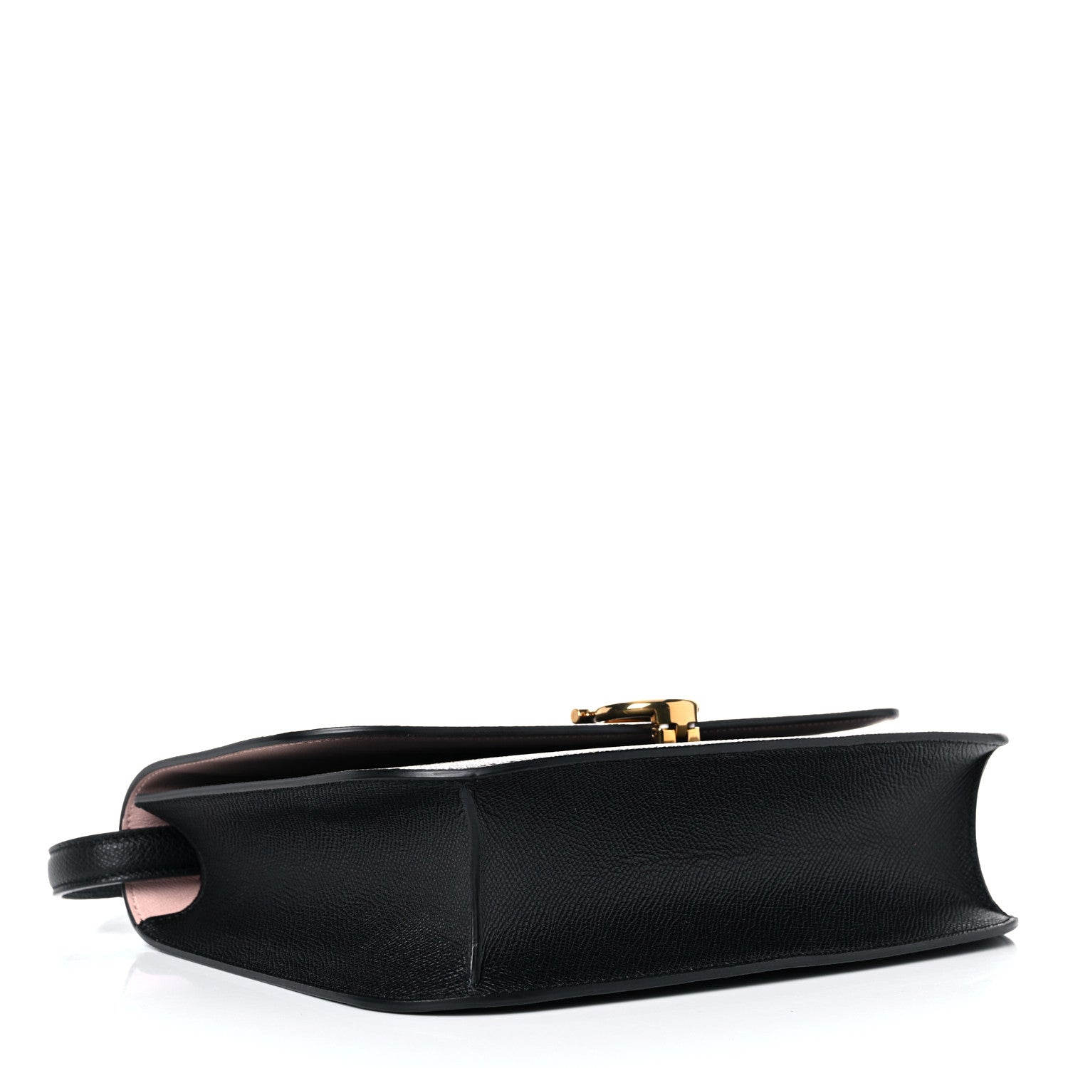 Salvatore Ferragamo Hammered Calfskin Round Gancini Crossbody Bag Black 4 of 8