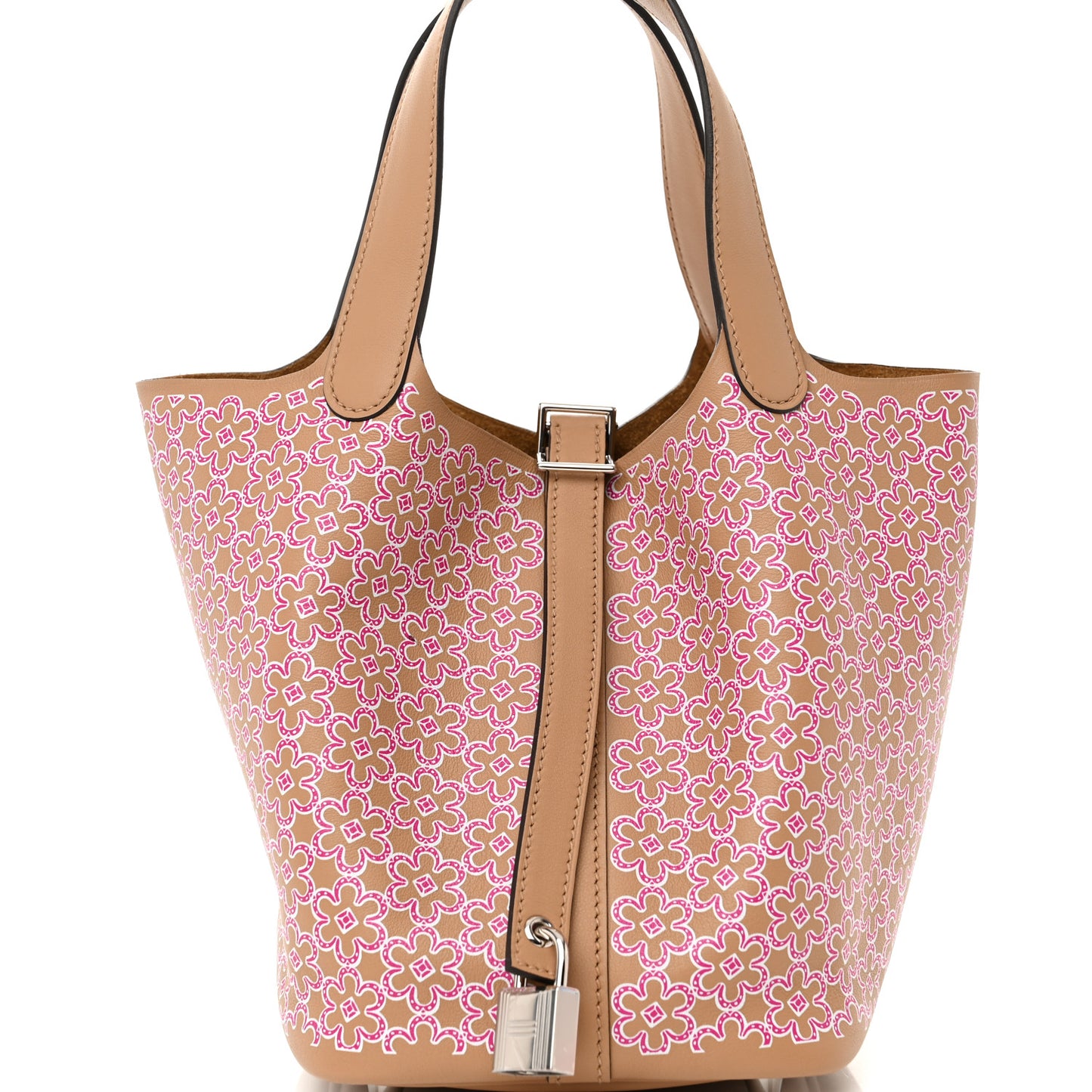 Swift Lucky Daisy Picotin Lock 18 PM Chai Rose White