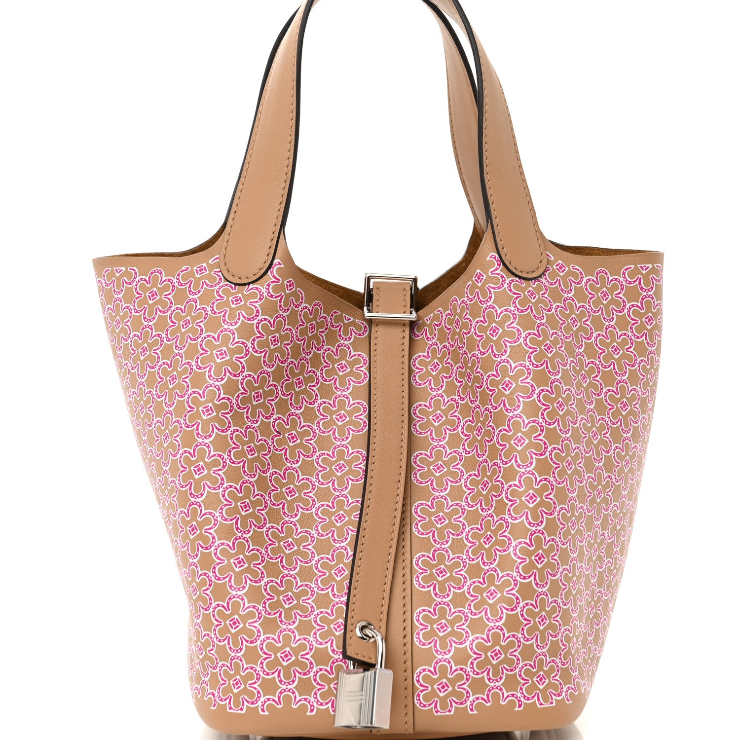 Hermes Swift Lucky Daisy Picotin Lock 18 PM Chai Rose White 8 of 11