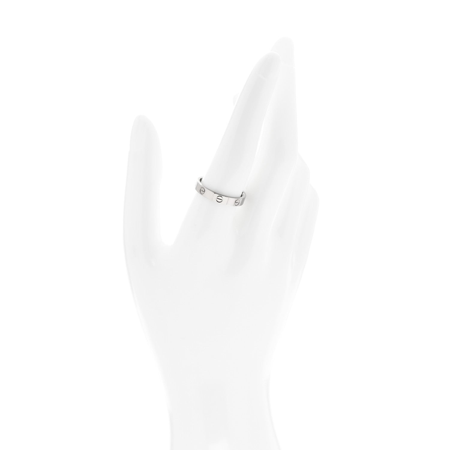 Cartier 18K White Gold 3.5mm LOVE Wedding Band Ring 60 9.25 2 of 4